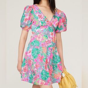 Lilly Pulitzer Nalani Floral Puff Sleeve Dress
